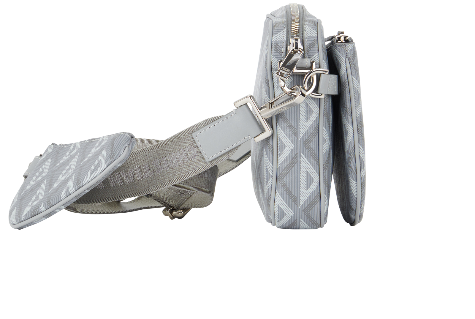 Saddle Triple Pouch, &pound;1,300, Handbags, Grey, Canvas, Side view